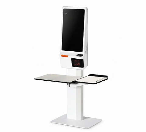 Kiosk samoobsługowy SUNMI K2 MINI Retail - podłogowy z półką dla Klientów