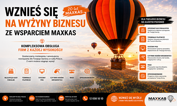 MAXKAS – 20 lat doświadczenia w obsłudze firm
