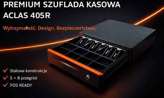 Szuflada kasowa ACLAS 405R – standard premium w nowoczesnym handlu