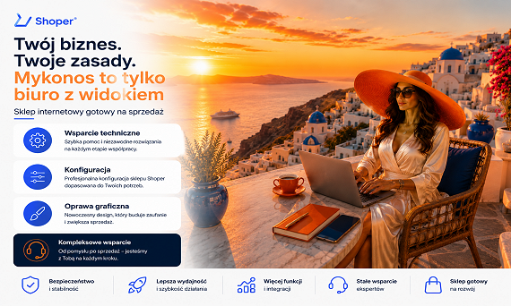 Gotowy sklep internetowy SHOPER od MAXKAS