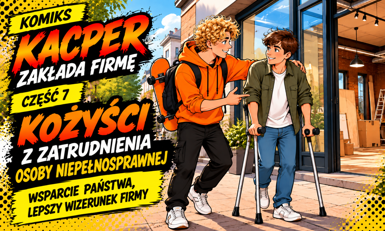 Kacper zakłada firmę – wsparcie przy zatrudnianiu osób z niepełnosprawnościami