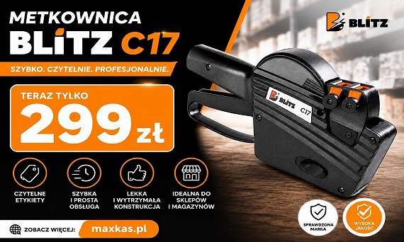 BLITZ C17 – profesjonalna metkownica do codziennego znakowania produktów