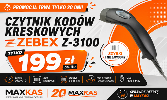 Promocja czytnika kodów kreskowych ZEBEX Z-3100
