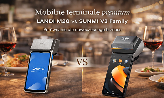 Mobilne terminale premium – porównanie LANDI M20 i SUNMI V3 Family