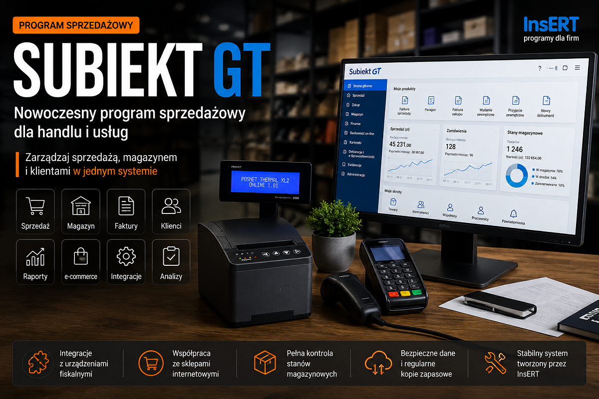 Program sprzedażowo-magazynowy Subiekt GT Krak&oacute;w MAXKAS
