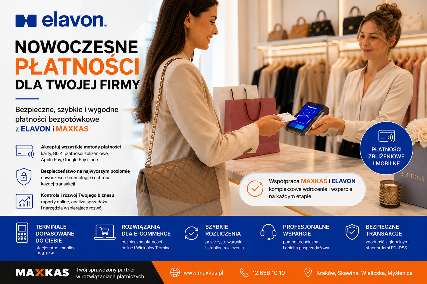 Terminale płatnicze od MAXKAS z ELAVON