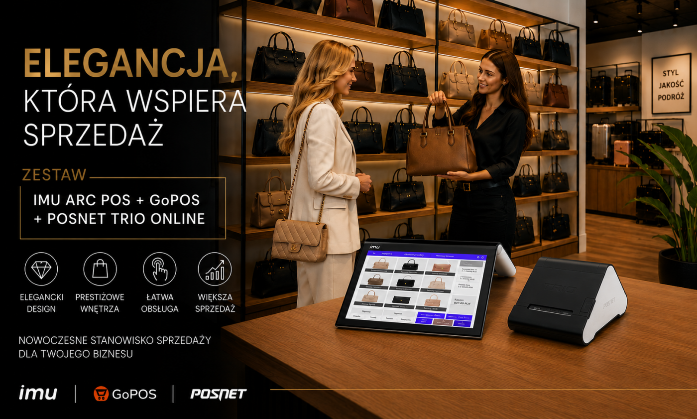 MAXKAS Premium zestaw IMU ARC POS z GoPOS i POSNET TRIO ONLINE